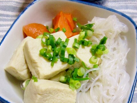 ほっこり☆高野豆腐と結び白滝の煮物